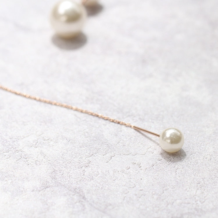 Women's Elegant Pearl Chain Necklace