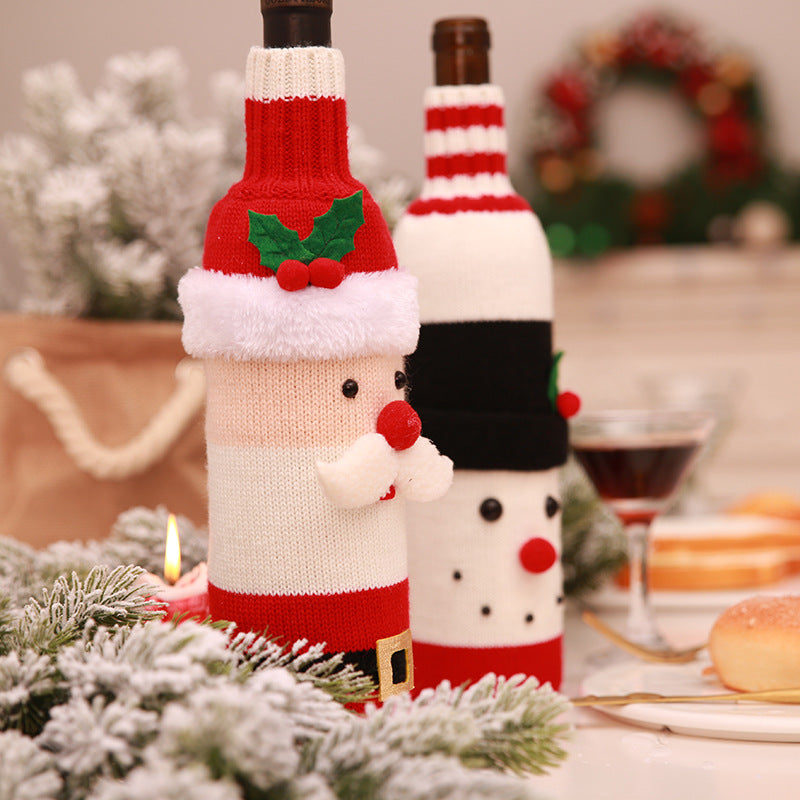 Santa Snowman Christmas Wine Jacket