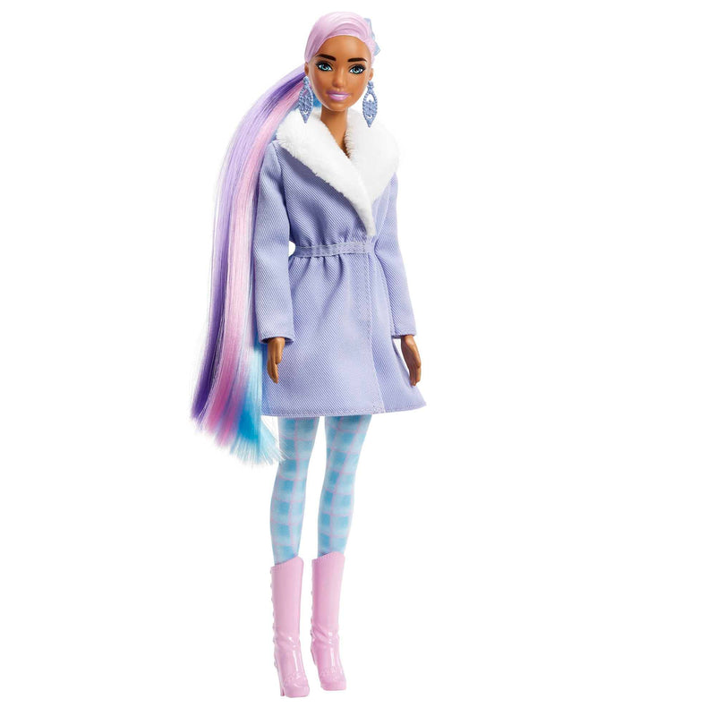 Barbie Color Reveal Advent Calendar, 1 Color Reveal Doll & 3 Pets, Clothes, Accessories & 2 Hair Extensions