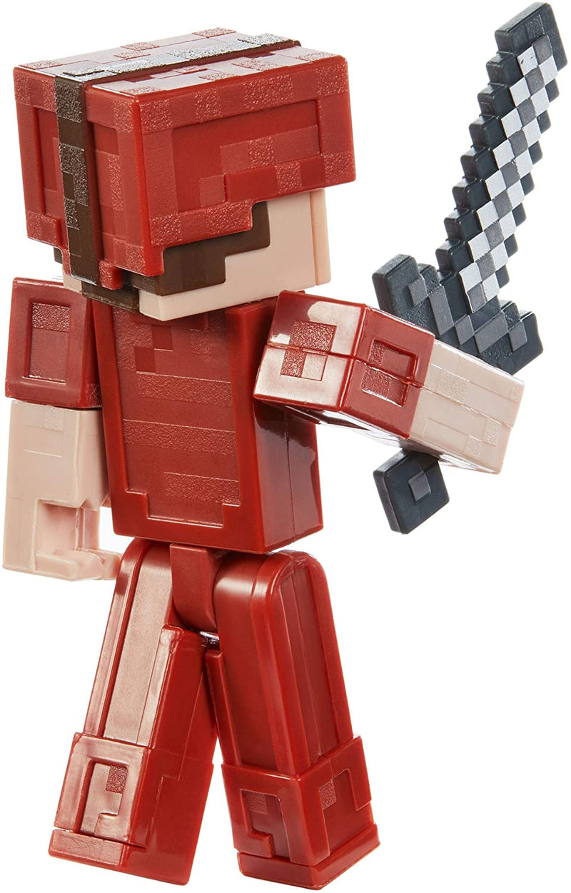 Minecraft Earth Steve in Red Leather Figure