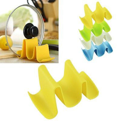 New  Wave Style Pan Pot Cover Spoon Lid Rack Rest Stand Holder Kitchen Utensil