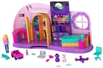 Polly Pocket Go Tiny! Room Playset with Adventure Dolls & Accessories