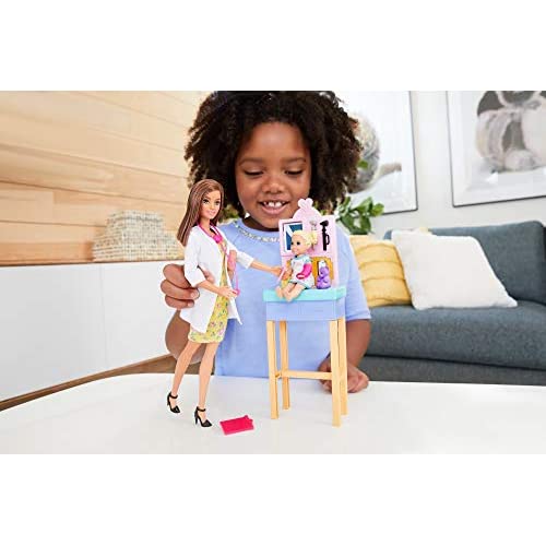 Barbie Pediatrician Playset Brunette Doll