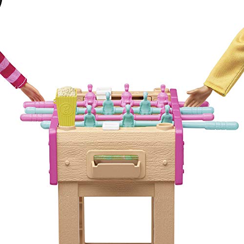 Barbie Mini Playset with Pet, Accessories and Working Foosball Table