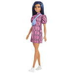 Barbie Fashionistas Doll with Pink Snake Print Dress and Shoulder Bag