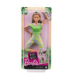 Barbie Made to Move Doll with 22 Flexible Joints Long Wavy Brunette Hair