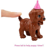 Barbie Doll 11.5-inch Blonde and Puppy Party Playset