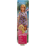 Barbie Doll Blonde Wearing Purple and Yellow Dress and Sneakers