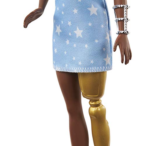 Barbie Fashionistas Doll with 2 Twisted Braids & Prosthetic Leg