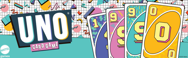 UNO Iconic Series 1990s Matching Card Game with Decade-Themed Design