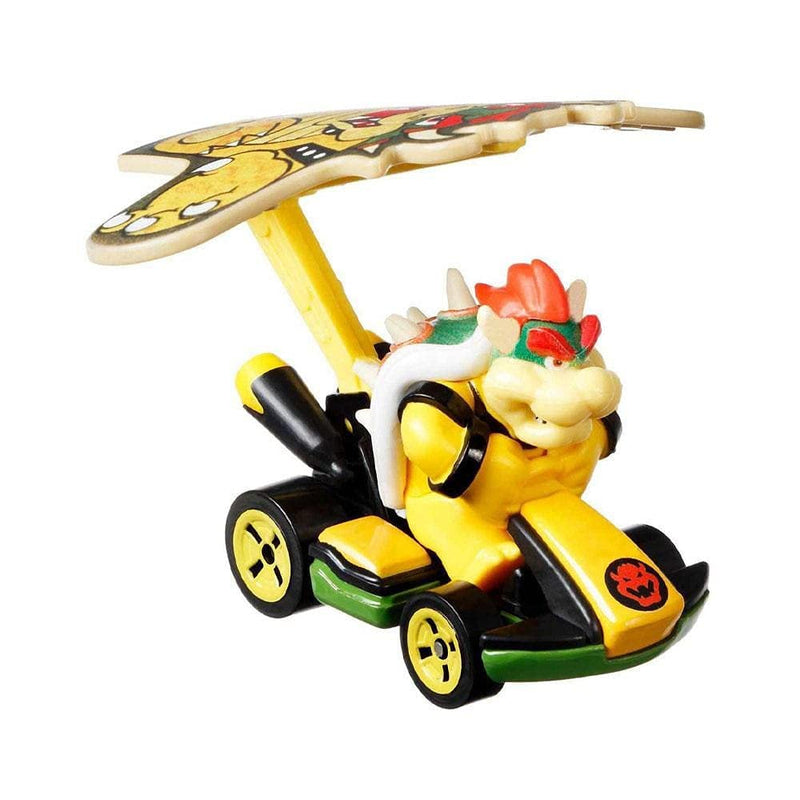 Hot Wheels 1:64 Mario Kart - Bowser in Standard Kart with Bowser Kite
