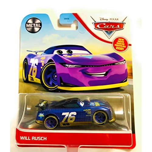 Cars 3 Disney Pixar Will Rusch Purple Vinyl Toupee Character Vehicle