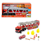 Matchbox Fire Rescue Hauler Playset with 1 Fire-Themed Vehicle