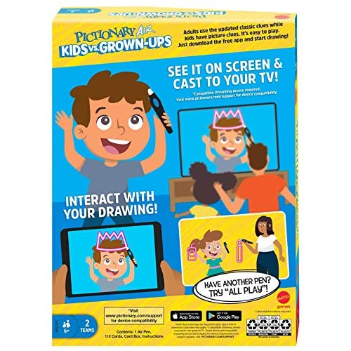 Pictionary Air Kids vs Grown-Ups Family Drawing Game