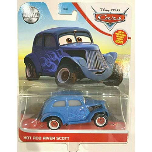Disney Pixar Cars Hot Rod River Scott Metal Series Square Imports
