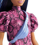Barbie Fashionistas Doll with Pink Snake Print Dress and Shoulder Bag