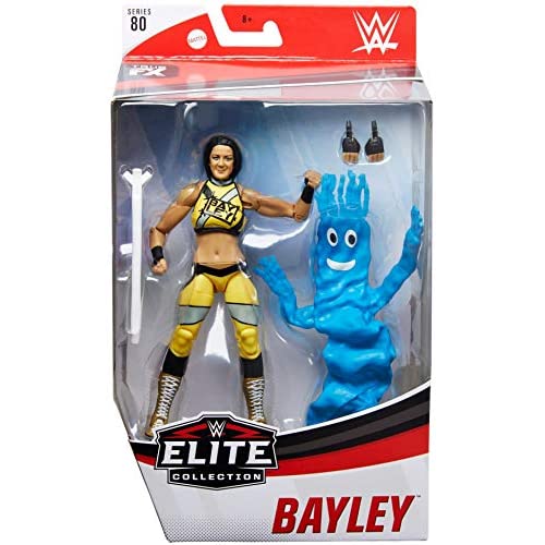 WWE Bayley Elite Series Action Figure with Realistic Facial Detailing & Accessories
