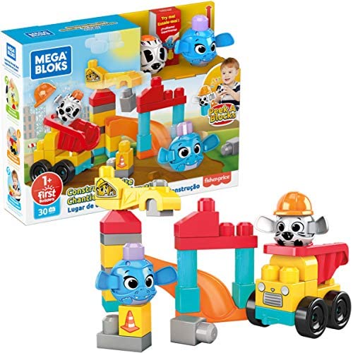 Mega Bloks Peek A Blocks Construction Site, 30 Pieces