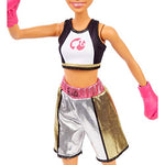 Barbie Boxer Brunette Doll with Boxing Outfit and Pink Boxing Gloves