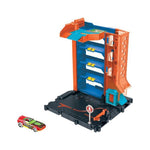 Hot Wheels City Downtown Car Park Playset, with 1 Hot Wheels Car, Connects to Other Tracks & Playsets