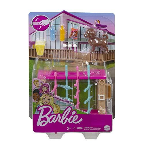 Barbie Mini Playset with Pet, Accessories and Working Foosball Table