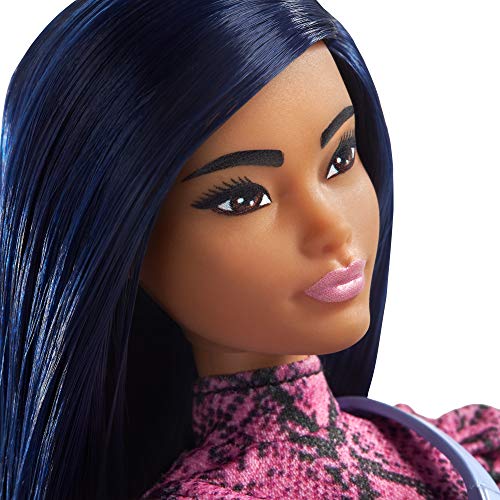 Barbie Fashionistas Doll with Pink Snake Print Dress and Shoulder