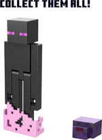 Minecraft Enderman Action Figure, 3.25-in, with 1 Build-a-Portal Piece & 1 Accessory, Building Toy Inspired by Video Game