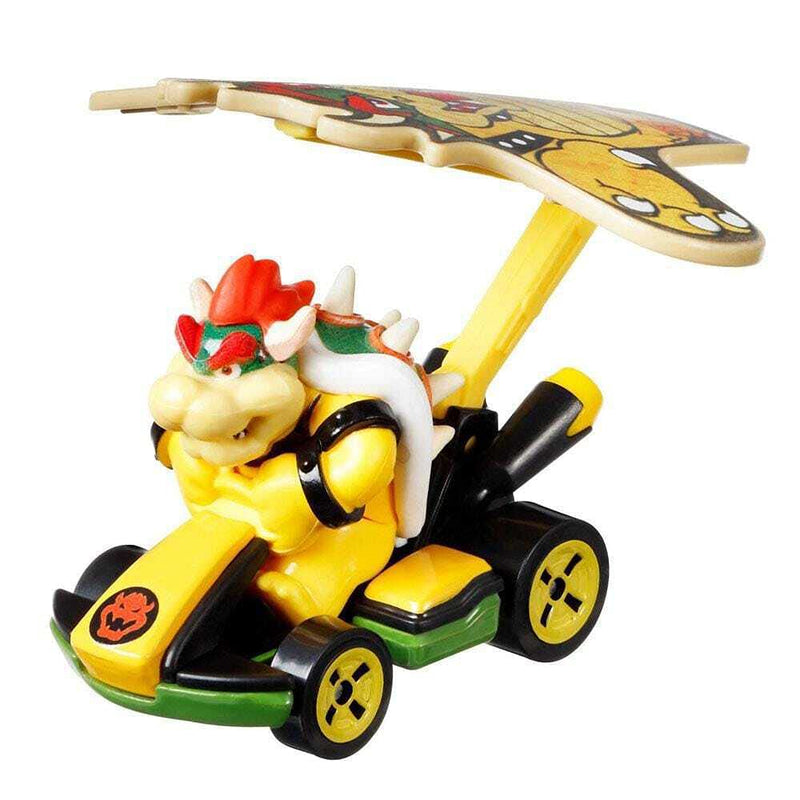 Hot Wheels 1:64 Mario Kart - Bowser in Standard Kart with Bowser Kite