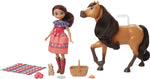 Spirit & Lucky's Picnic, Lucky Doll (7 in), Spirit Horse (8 in) & Picnic Accessories: Bunny, Blanket, Basket, Plate, Horse Treats, Ages 3 Years Old & Up