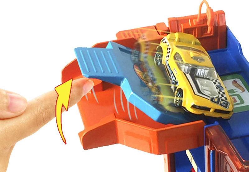 Hot Wheels City Downtown Car Park Playset, with 1 Hot Wheels Car, Connects to Other Tracks & Playsets