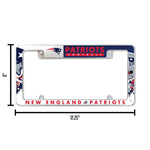 NFL New England Patriots Chrome License Plate Frame