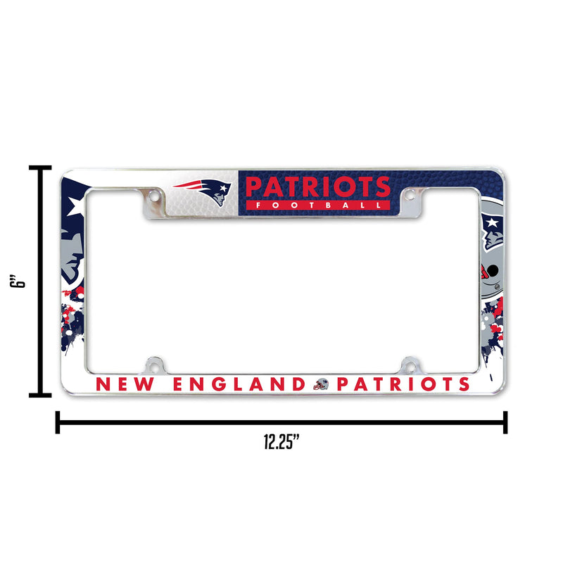 NFL New England Patriots Chrome License Plate Frame