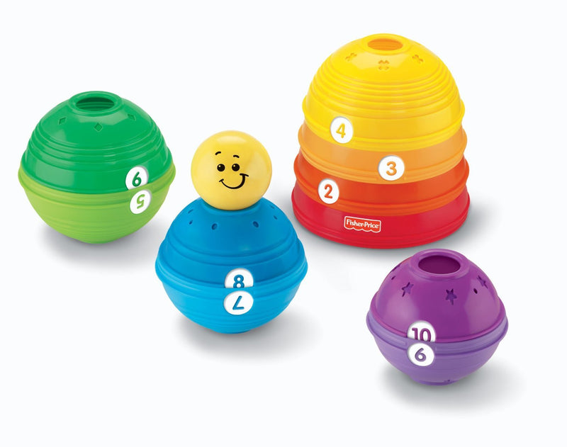 Fisher Price Brilliant Basics Stack and Roll Cups Square Imports