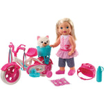 Little Mommy Learn To Ride Doll with Pink Training Bicycle