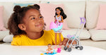 Barbie Skipper Babysitters Inc. Playset with Babysitter Doll (Curly Brunette Hair), Stroller, Baby Doll & 5 Accessories