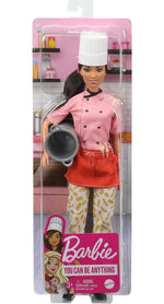 Barbie Pasta Chef Brunette Doll with Colorful Chef Top, Macaroni Print Pants, Chef Hat, Pasta Pot & Pasta Cutter Accessories (12-in)