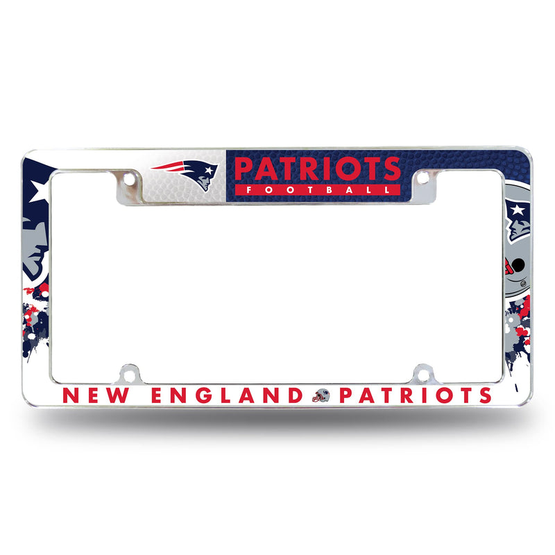 NFL New England Patriots Chrome License Plate Frame