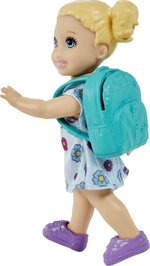 Barbie Teacher Doll (Brunette),Toddler Doll (Blonde), Flip Board, Laptop, Backpack, Toddler Desk, & Pet Turtle