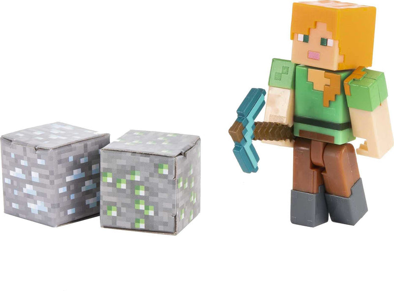 Boneco Minifigure Blocos De Montar Alex Minecraft no Shoptime