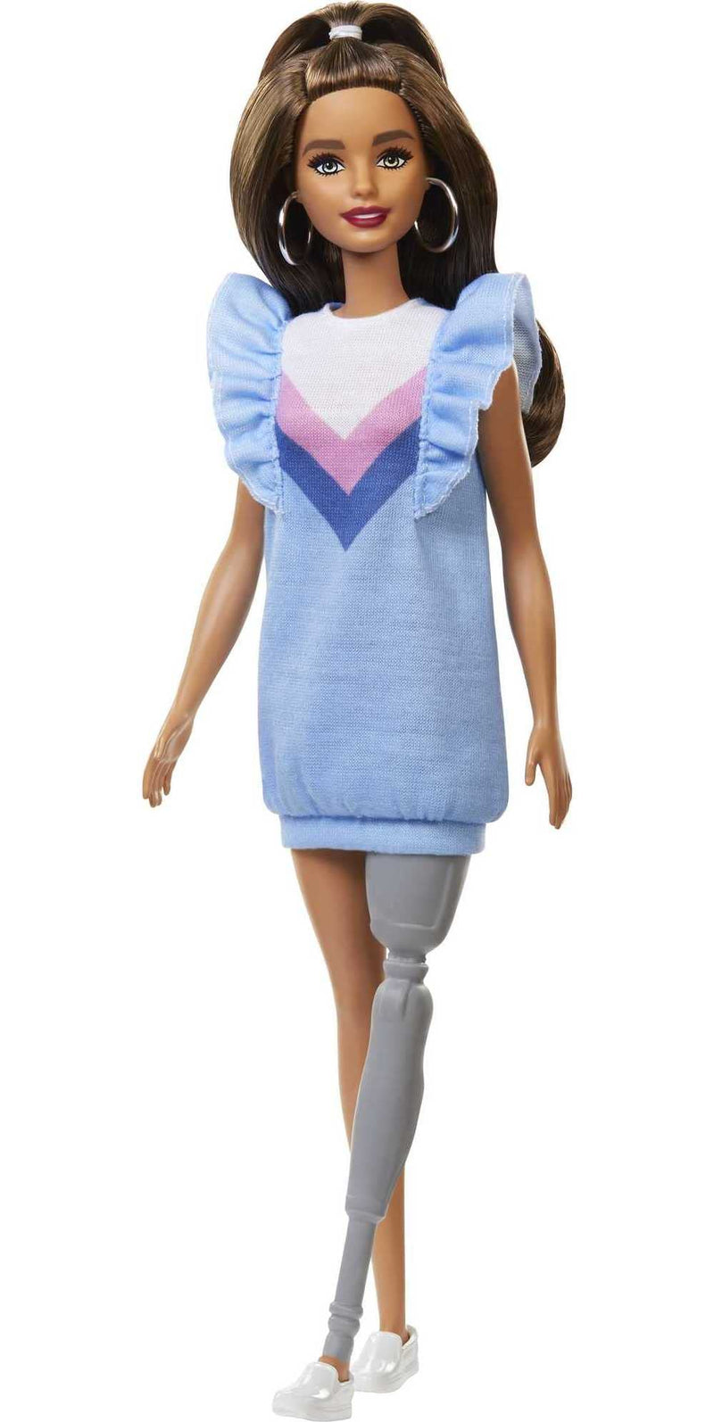 Barbie Fashionistas Doll#121 with Long Brunette Hair and Prosthetic Leg