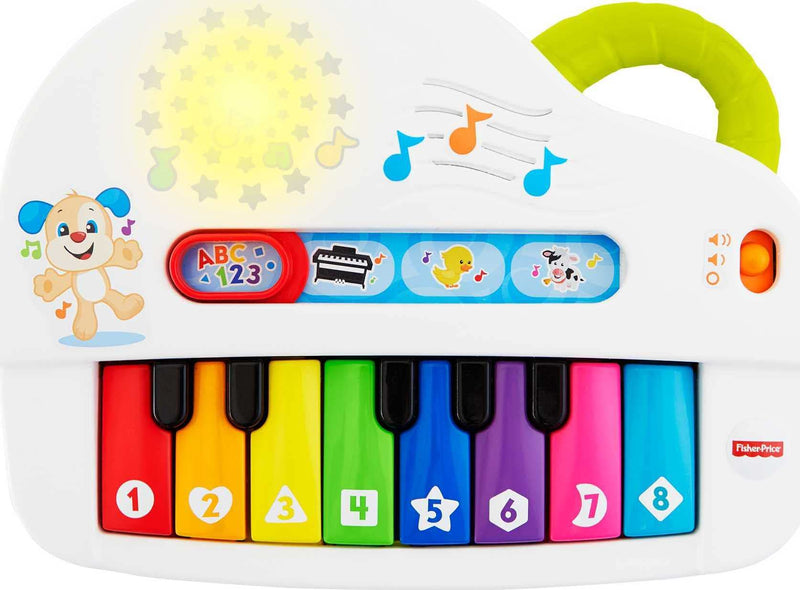 Fisher-Price Laugh & Learn Silly Sounds Light-up Piano, Multicolored, Small