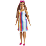 Barbie Loves The Ocean Beach-Themed Doll (11.5-inch Curvy Brunette), Made from Recycled Plastics