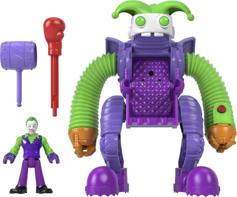 Fisher-Price Imaginext DC Super Friends The Joker Battling Robot, poseable Figure Set for Preschool Pretend Play
