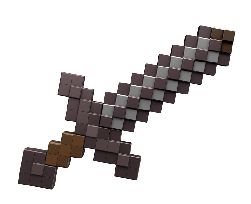 Minecraft Toys, Deluxe Netherite Sword with Lights and Sounds, Kid-sized Minecraft-Game Role-play Accessory