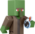 Minecraft Build-A-Portal Figures, 3.25-in Action Figure with Portal Piece & Accessory, Video Game-Inspired Building Toy - Zombie Villager