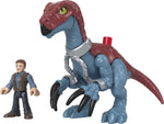 Fisher-Price Imaginext Jurassic World Dominion Therizinosaurus Dinosaur & Owen Grady 3-Piece Poseable Figure Set
