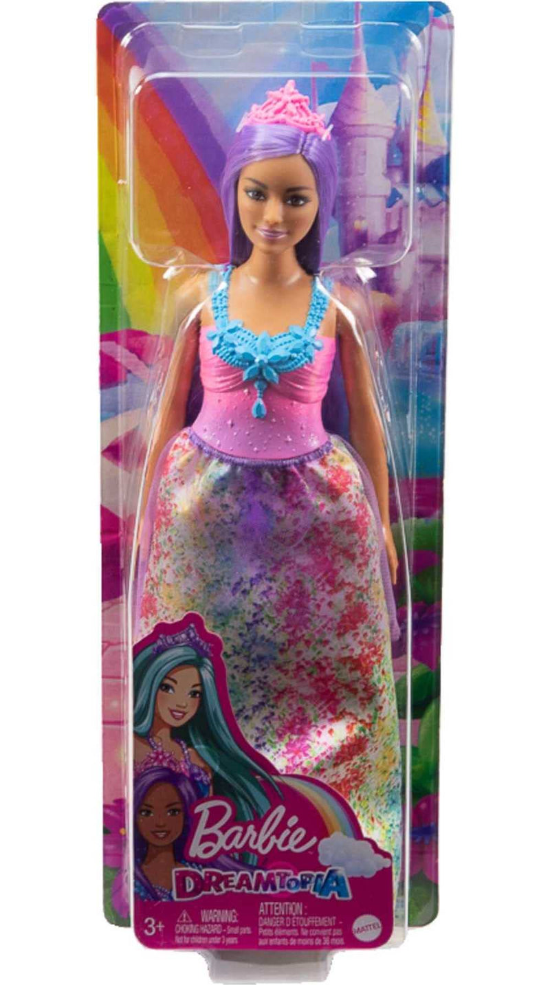 Barbie Dreamtopia Princess Doll (Curvy, Purple Hair), with Sparkly Bodice, Princess Skirt and Tiara,