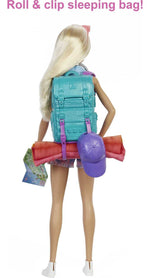 Barbie Doll and Accessories, It Takes Two “Malibu” Camping Doll with Pet Puppy and 10+ Accessories