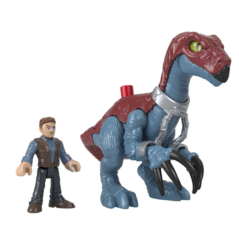 Fisher-Price Imaginext Jurassic World Dominion Therizinosaurus Dinosaur & Owen Grady 3-Piece Poseable Figure Set