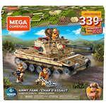 Mega Construx Army Tank Military Toy Building Set with Action Figure